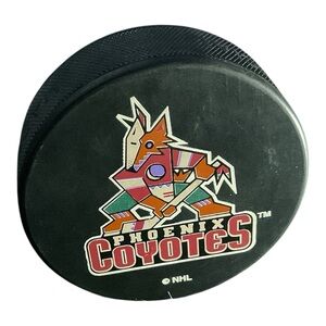 Vintage 1996 NHL Official Phoenix Coyotes Black Hockey Puck